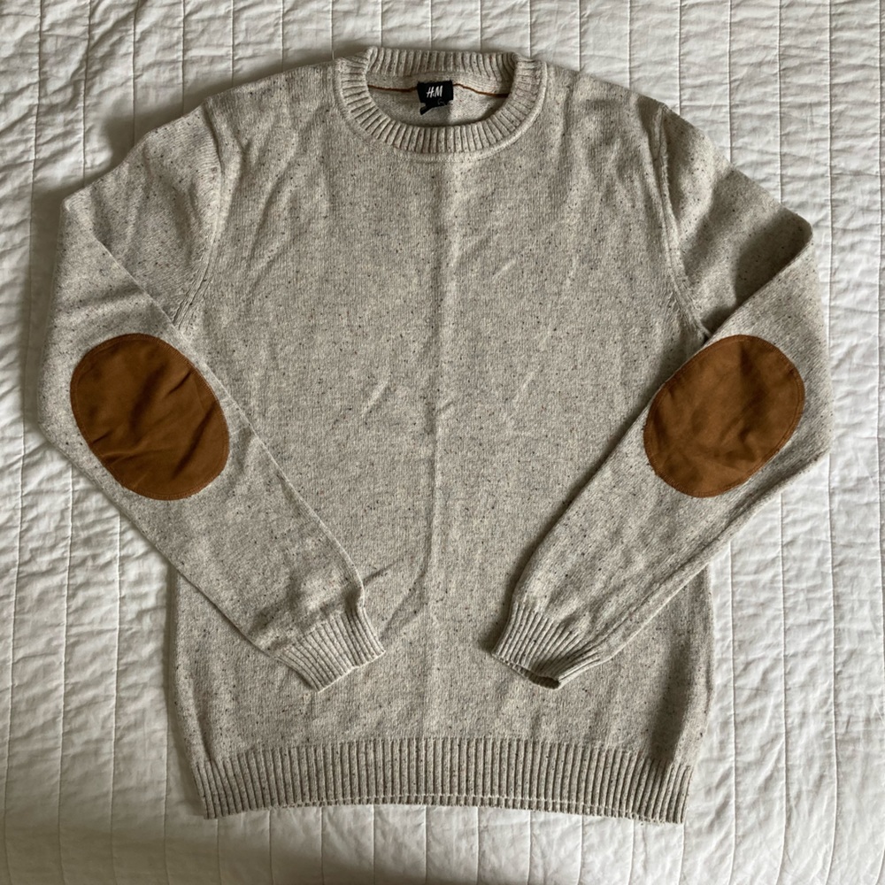 Mens flecked oatmeal sweater